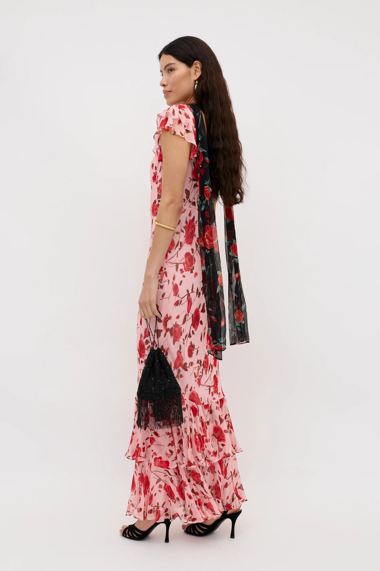 The Ordinia Dress in Belle Rose Pink Floral