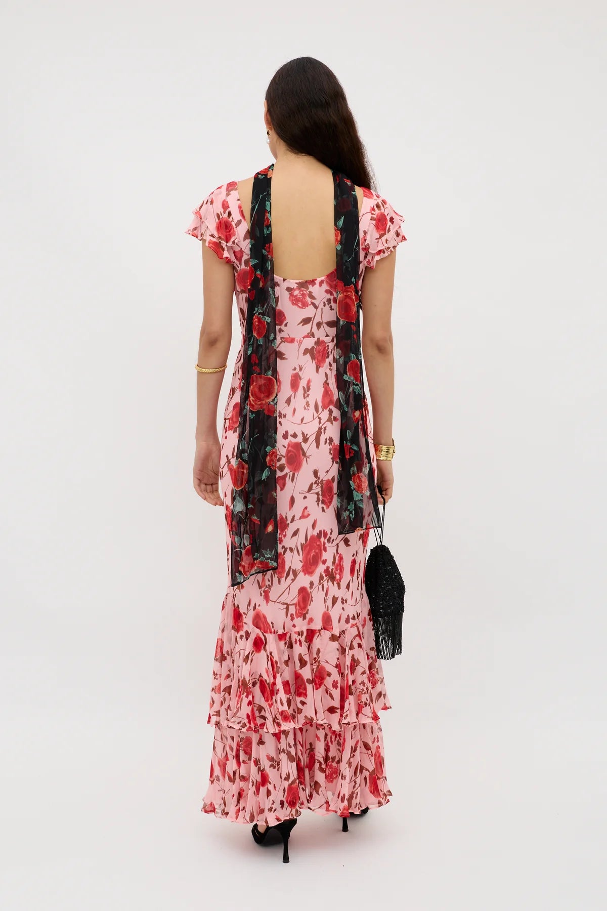 The Ordinia Dress in Belle Rose Pink Floral