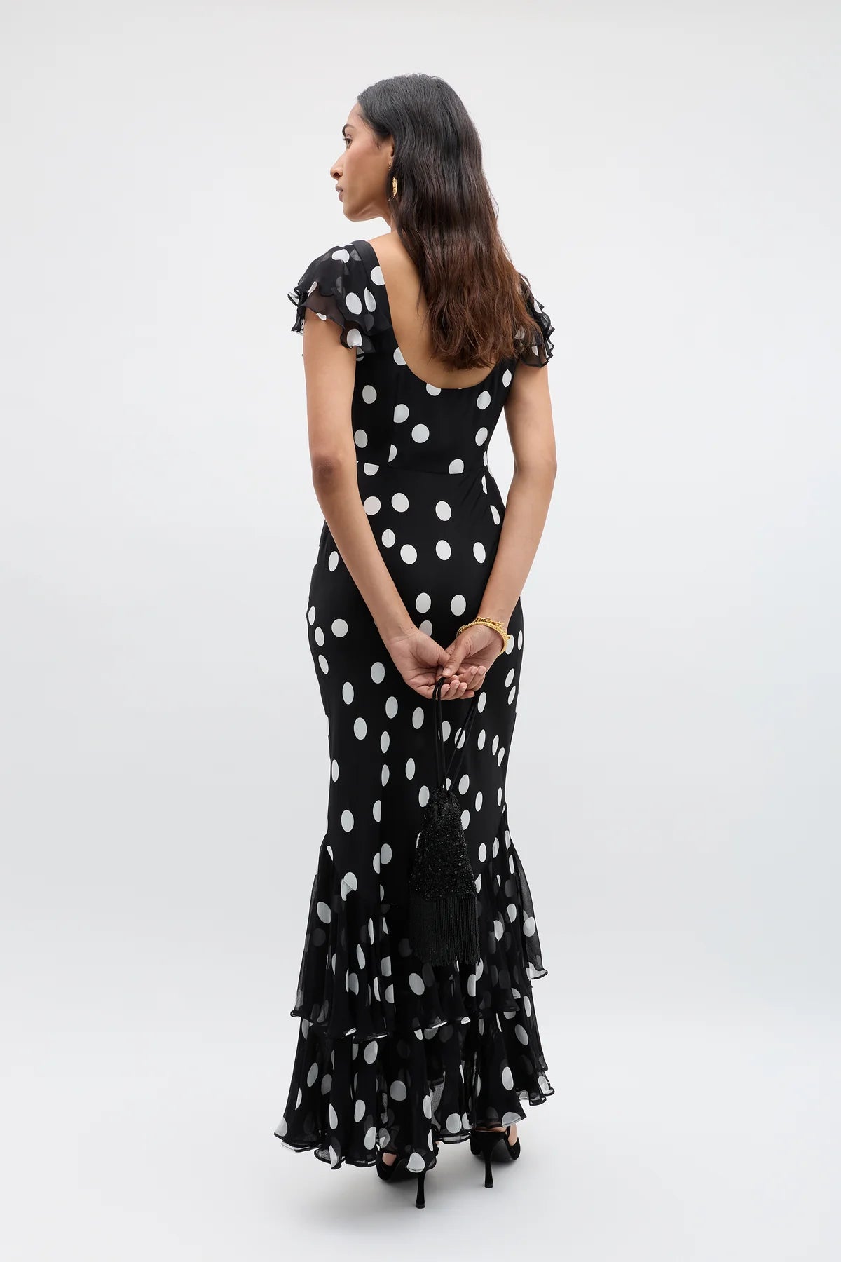 The Ordinia Mono Polka Dot Dress