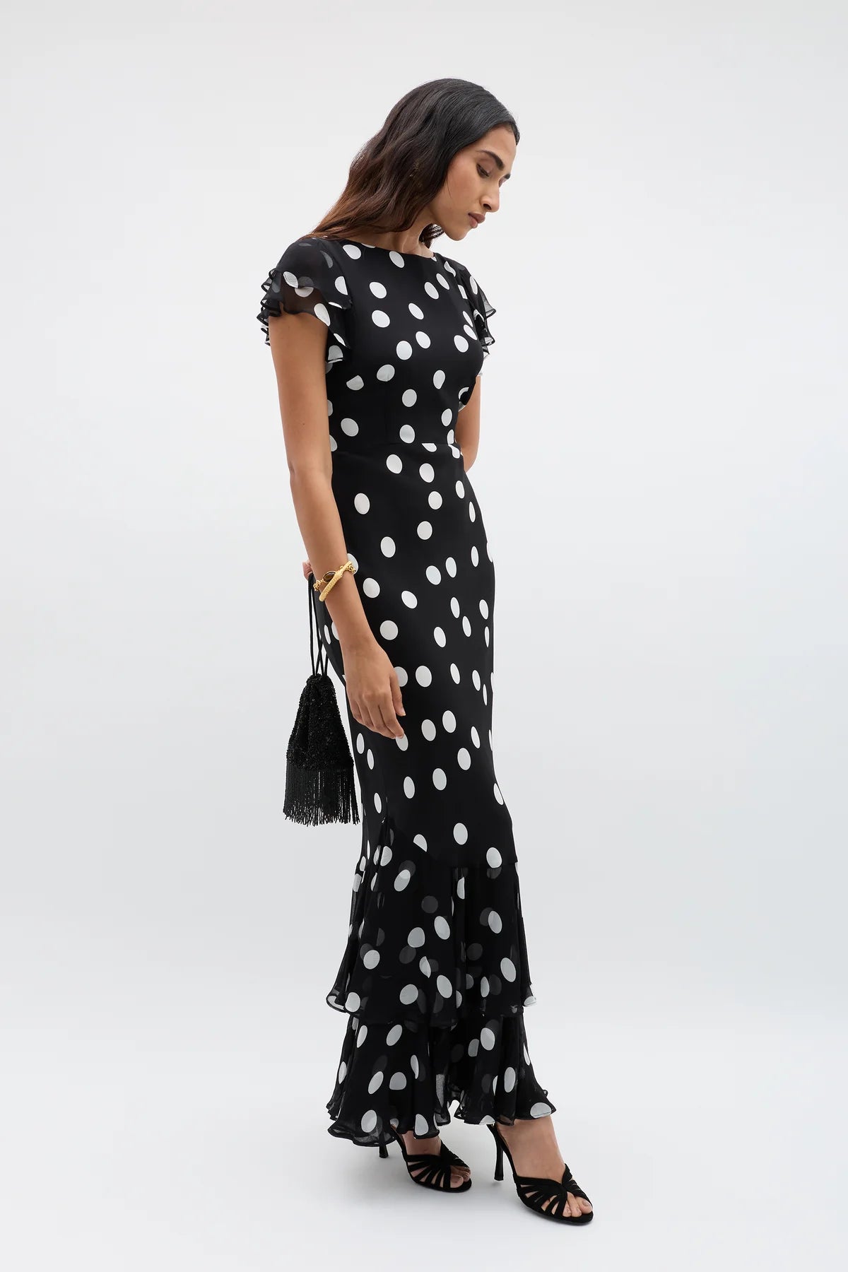 The Ordinia Mono Polka Dot Dress