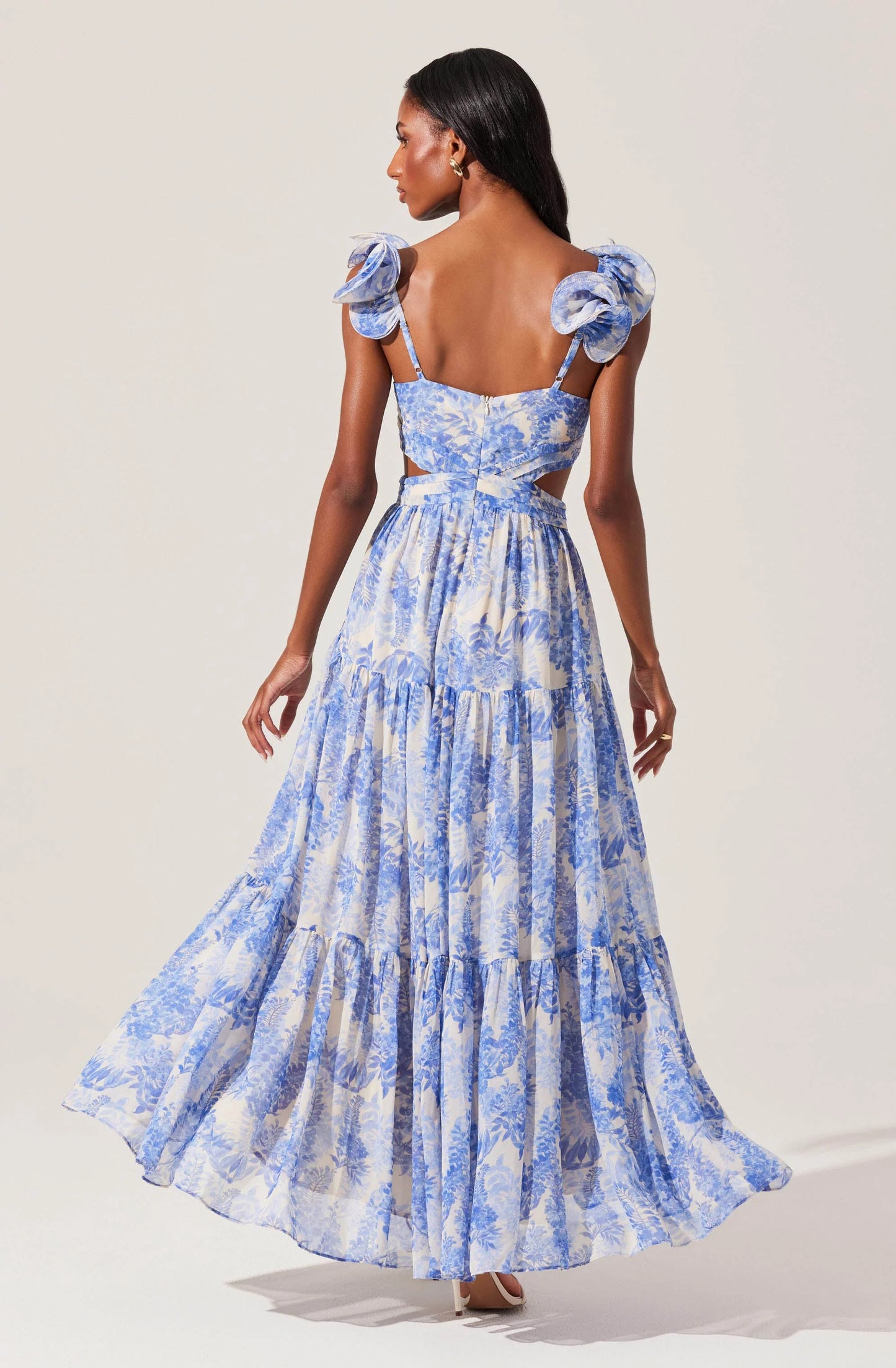 The  Fritillaria Dress in Blue Floral