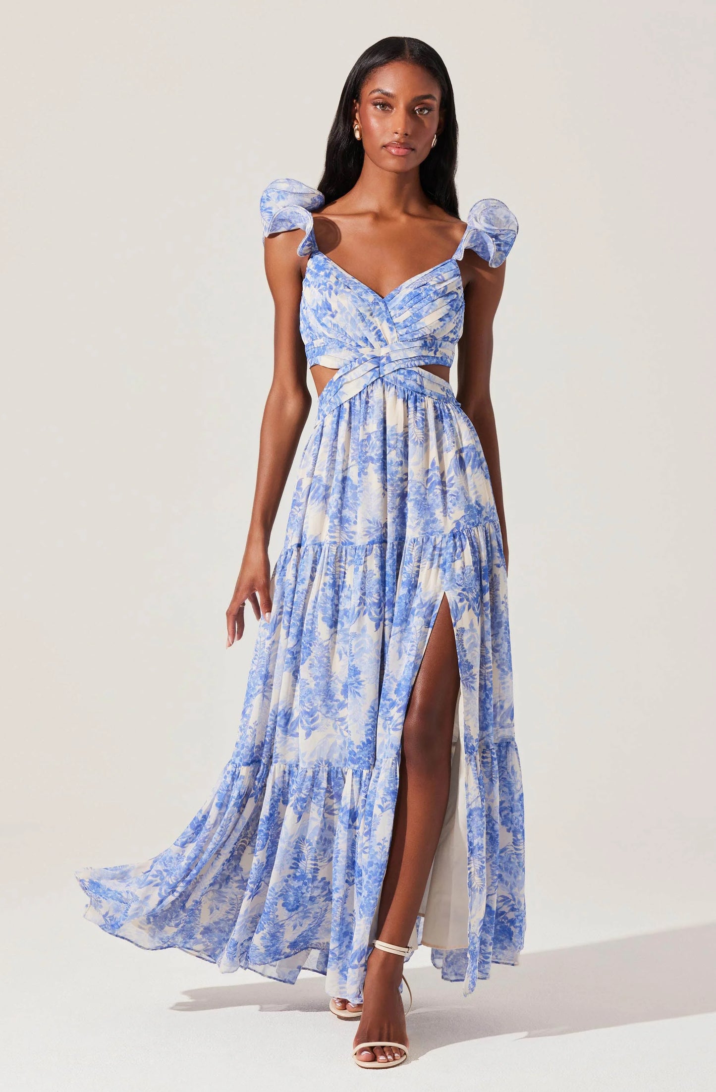 The  Fritillaria Dress in Blue Floral