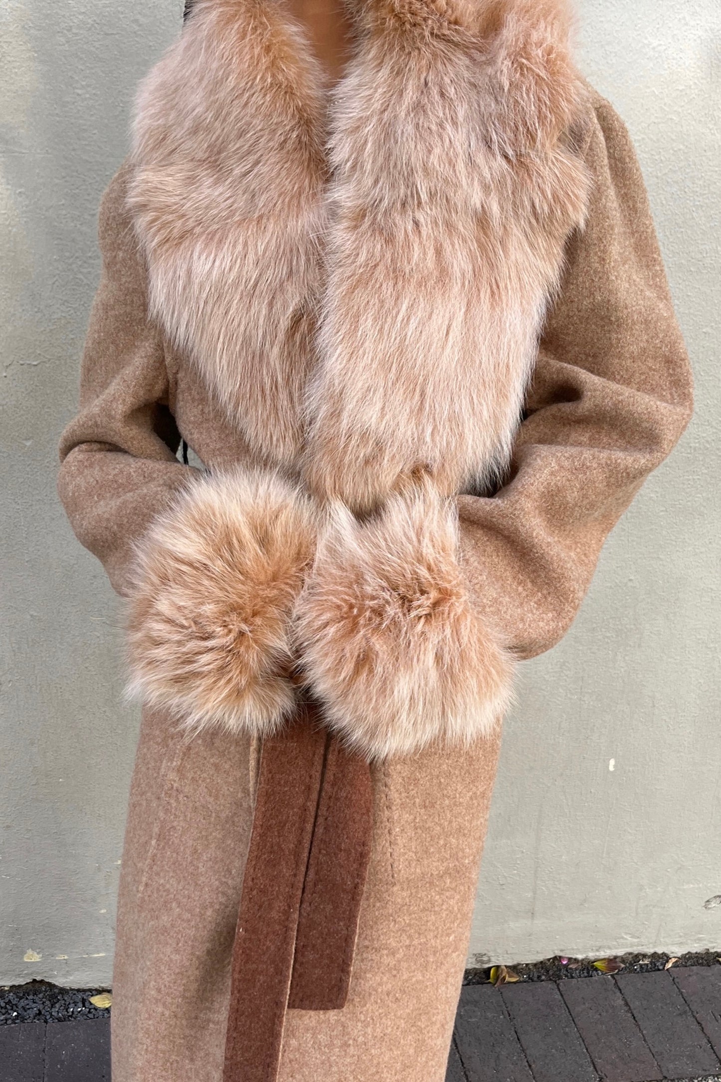 the faux fur coat