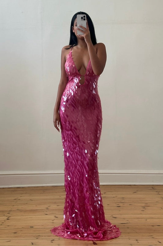 The Sapphire Sequin Gown