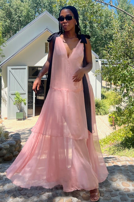 The Beatrix Dress in Blush Pink