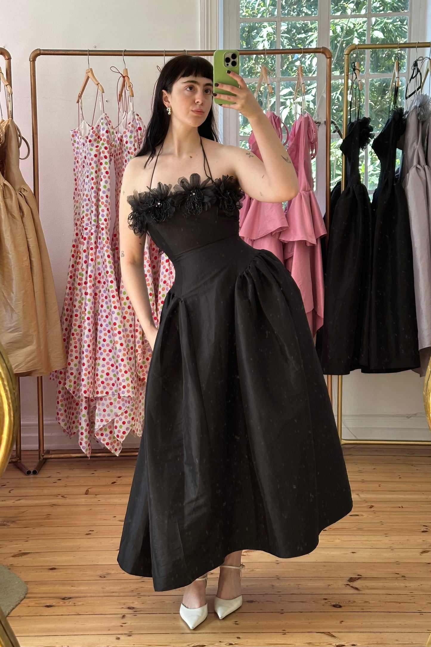The Fuchsia midi Dress - Black
