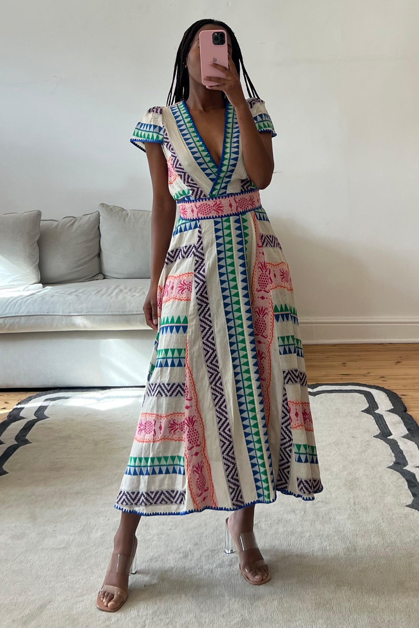 The Jacquard Striped Maxi Dress- Resale