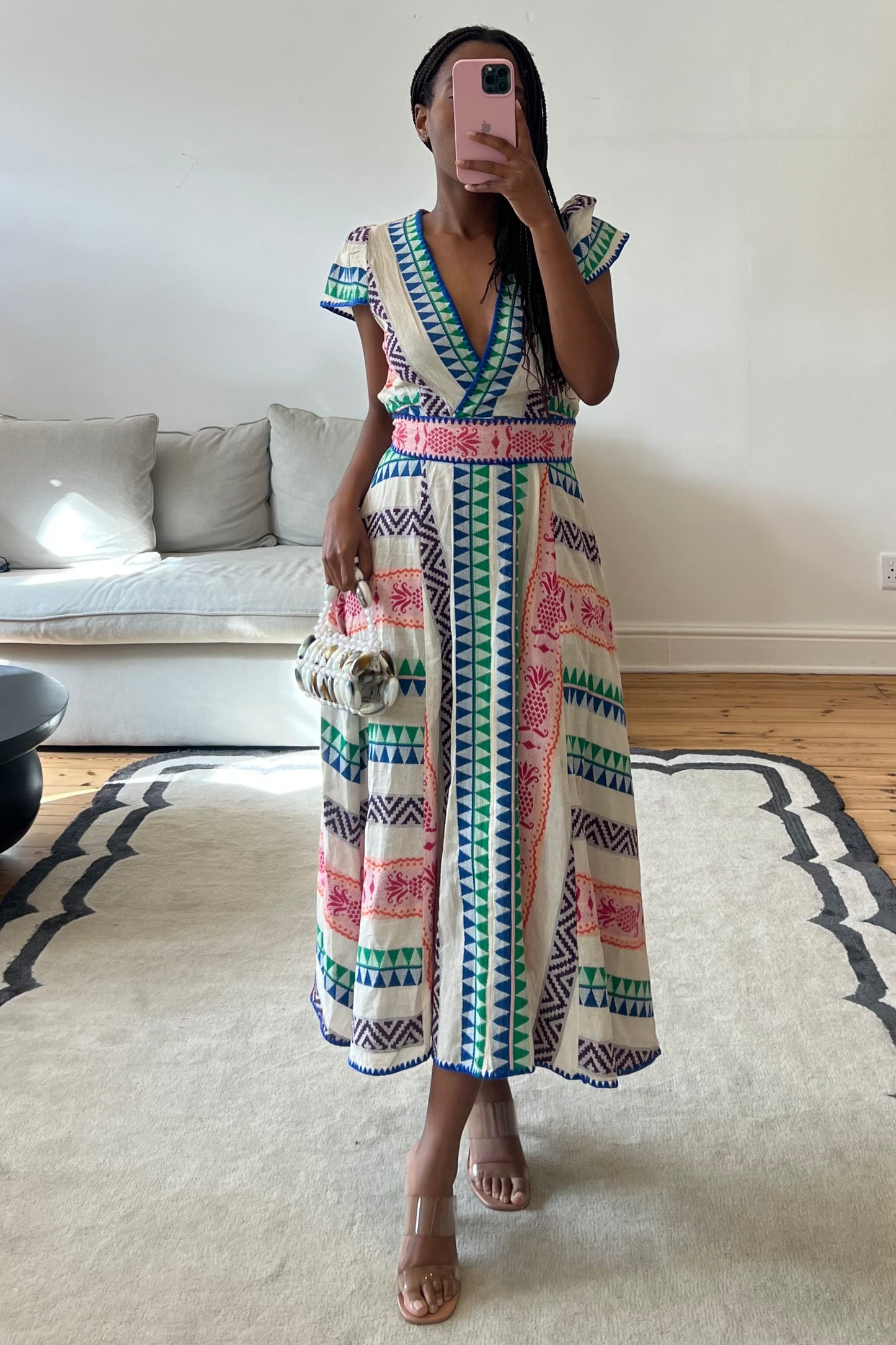 The Jacquard Striped Maxi Dress- Resale