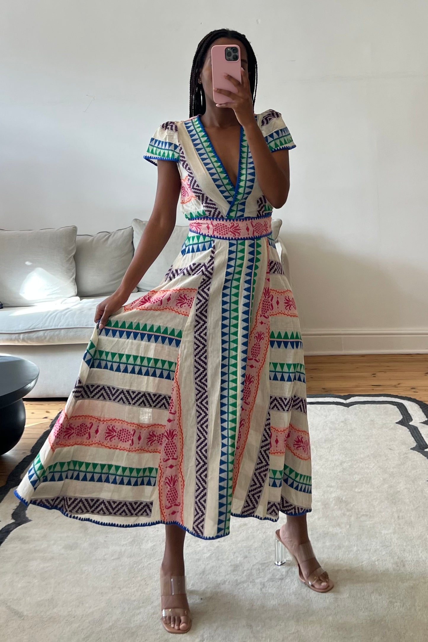 The Jacquard Striped Maxi Dress- Resale