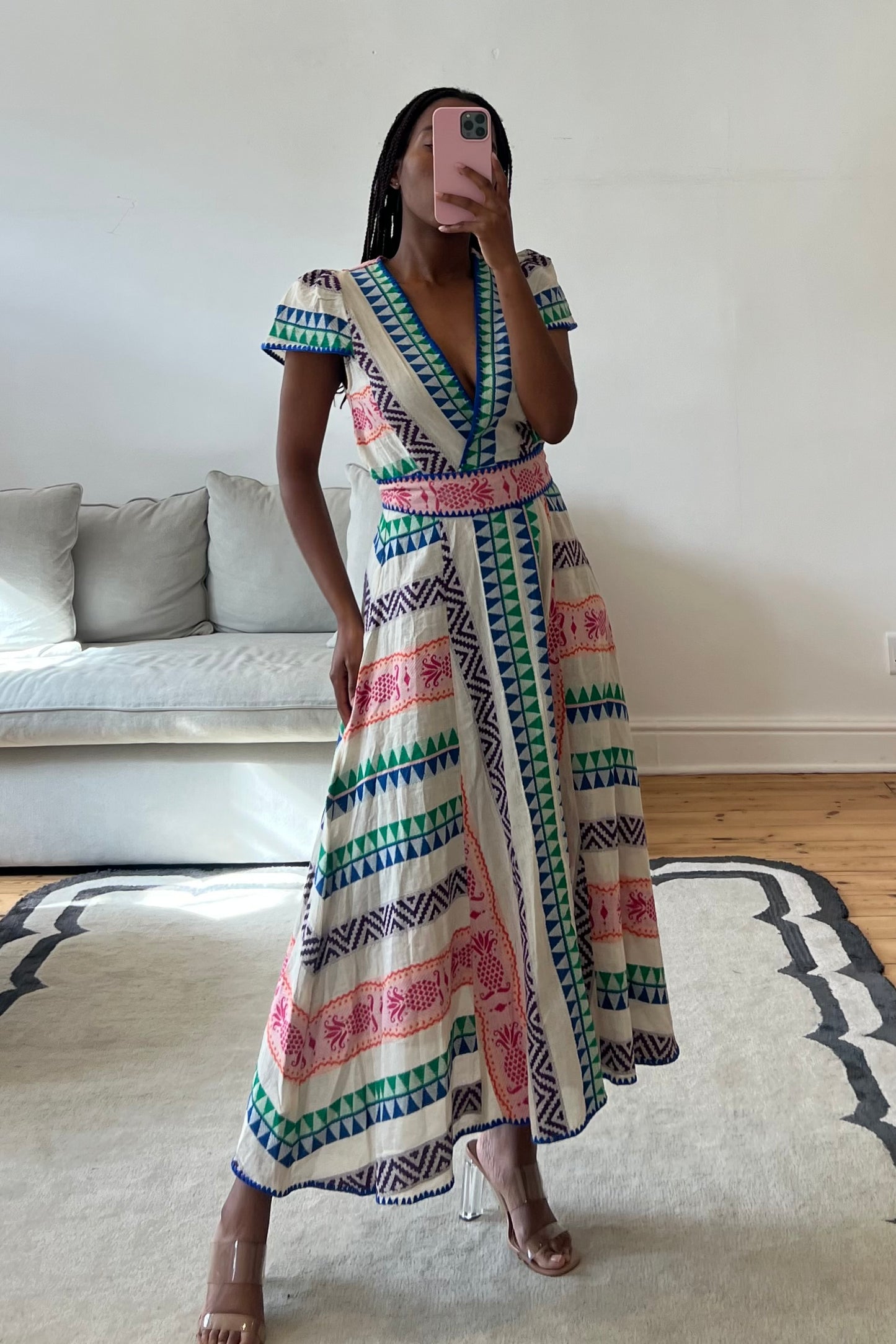The Jacquard Striped Maxi Dress- Resale