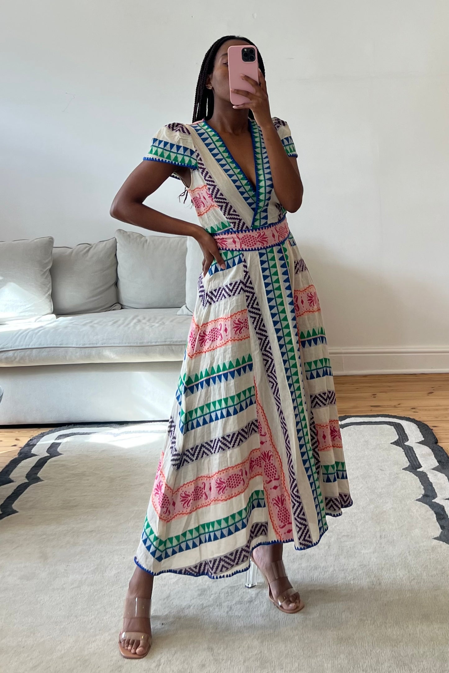 The Jacquard Striped Maxi Dress- Resale