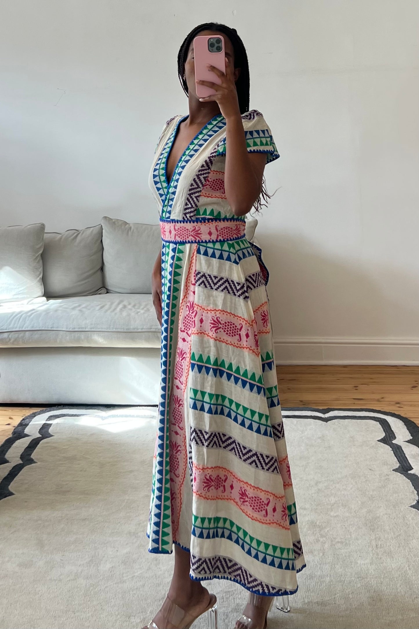The Jacquard Striped Maxi Dress- Resale