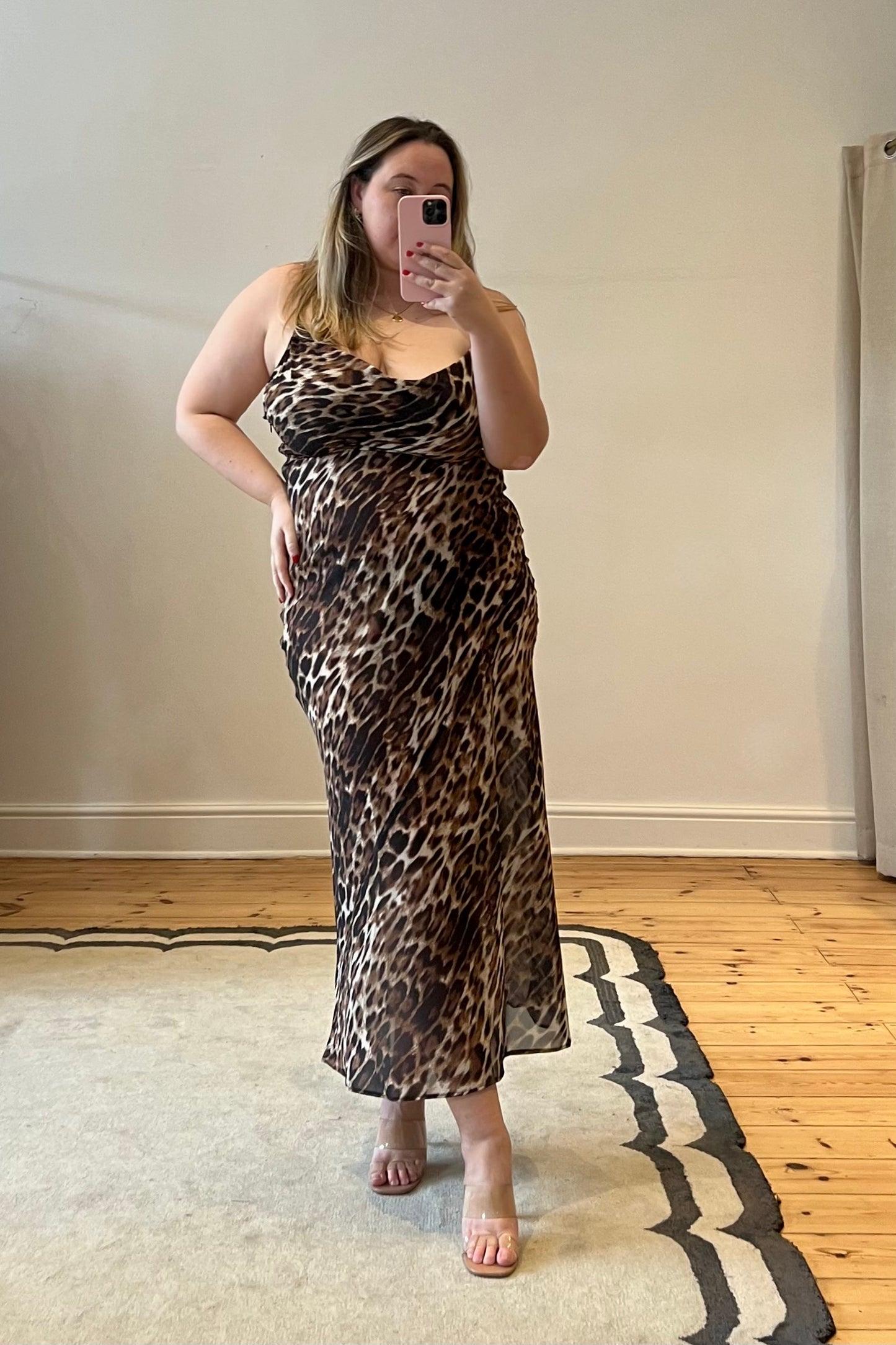 The Animal Print Sheer Dress