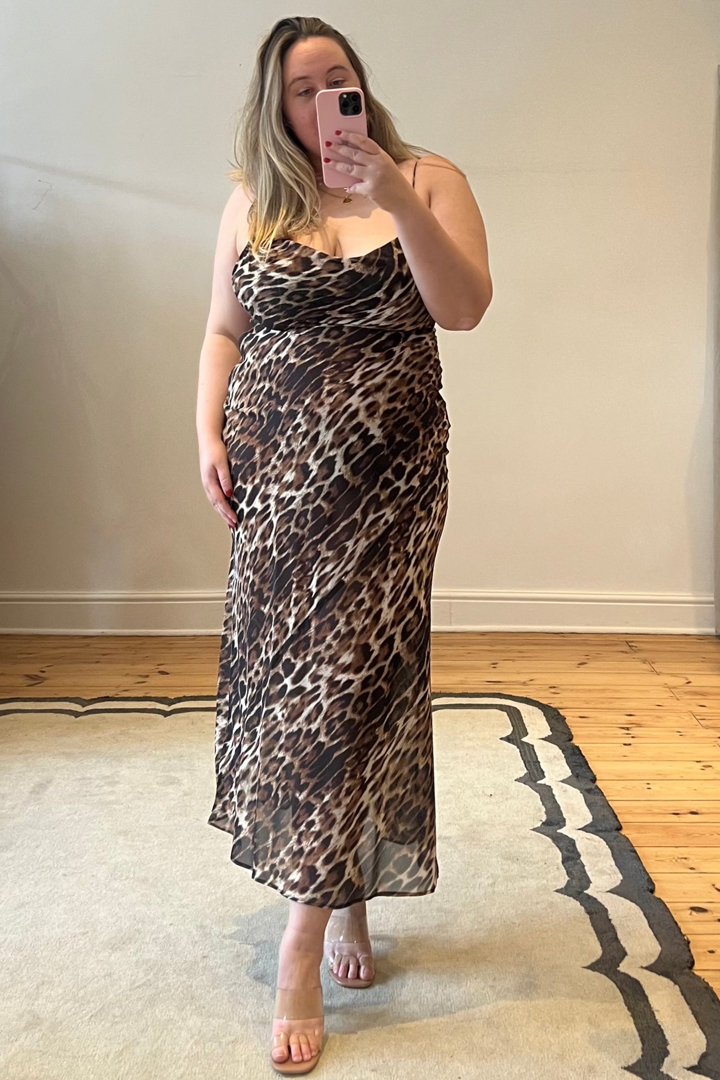 The Animal Print Sheer Dress