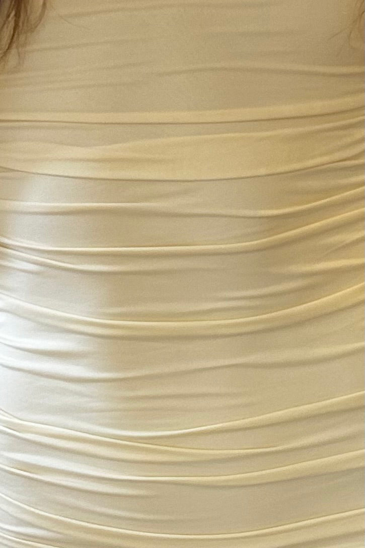 The Cream Ruched Long Sleeve Mini - Resale