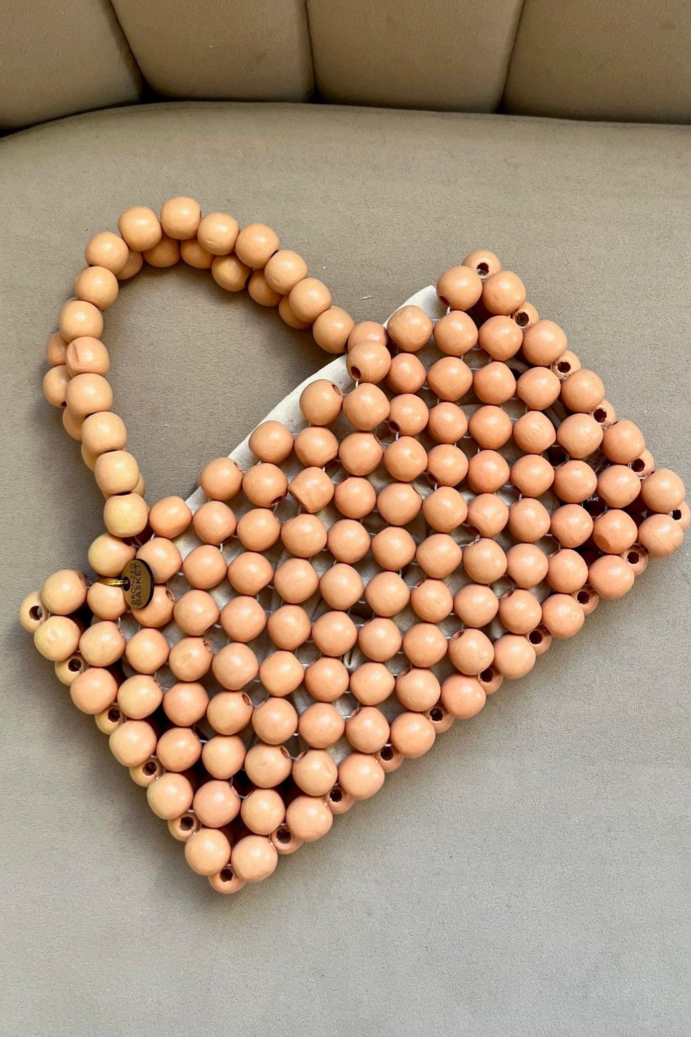 The Peachy Beaded Bag- Resale