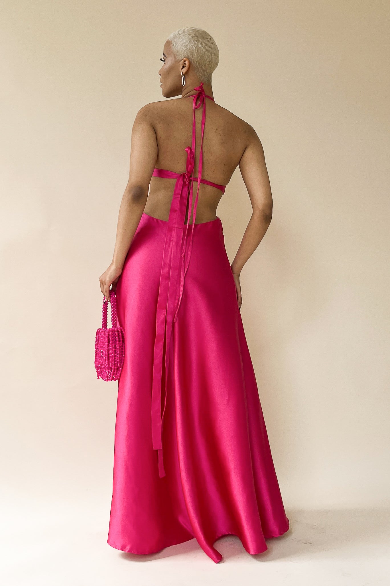the venus dress in hot pink