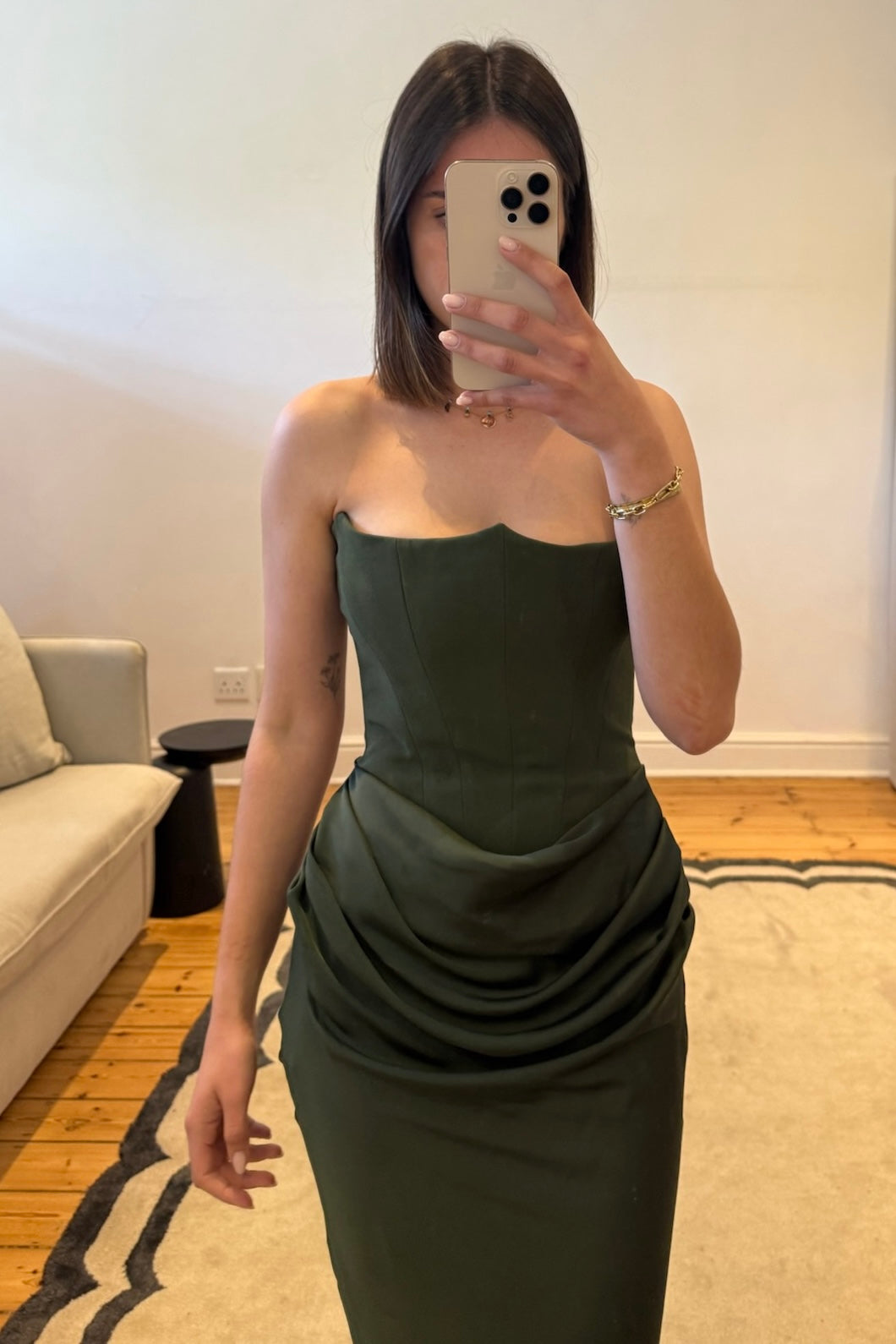 The Persephone Dress- Emerald Green