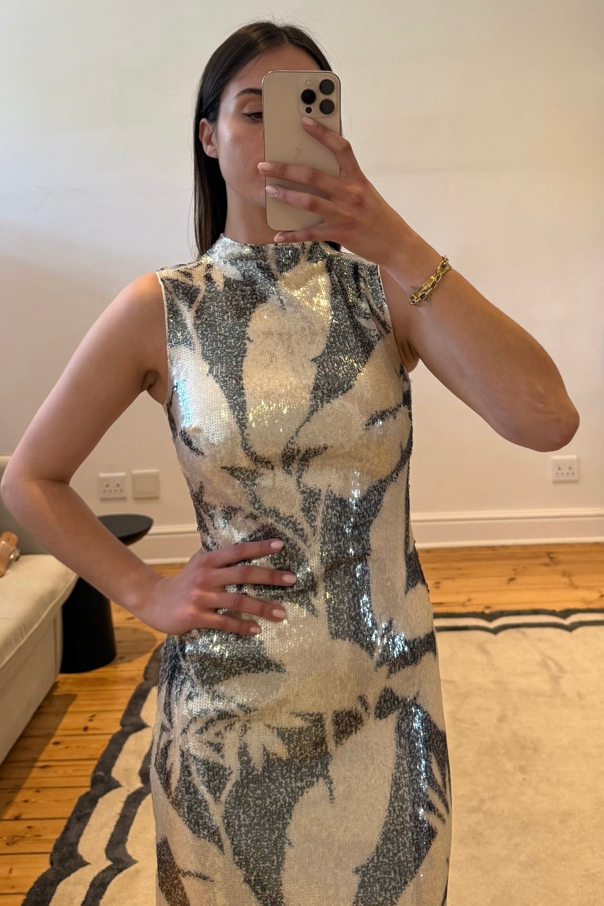 The Lucinda Sequin Printed Dress