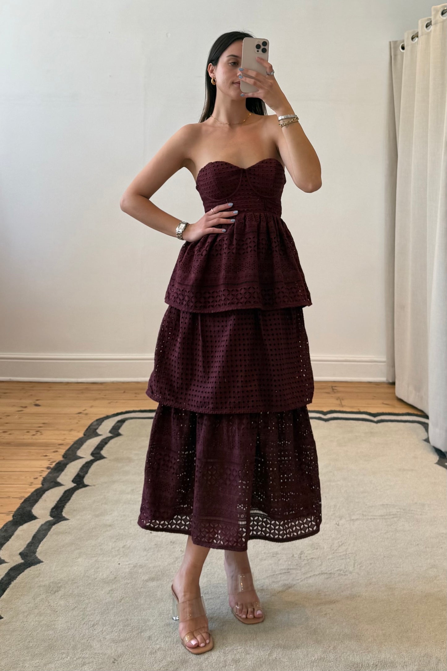 The Jiselle Dress in Plum