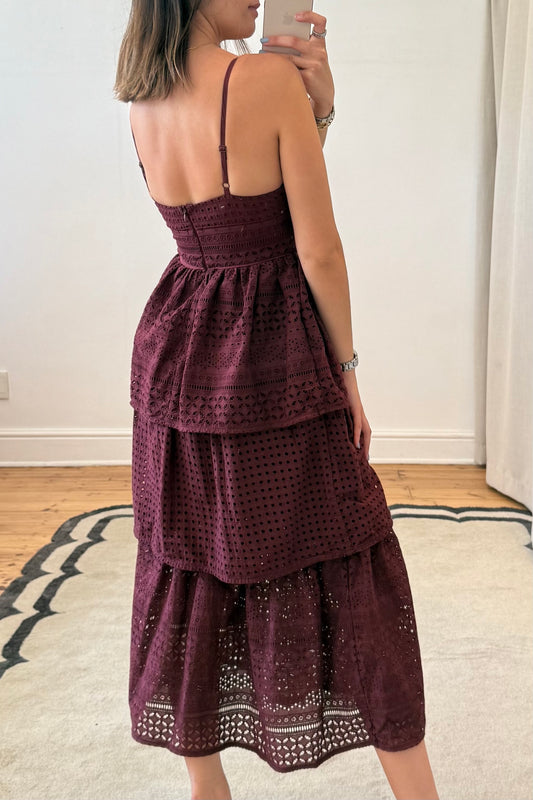 The Jiselle Dress in Plum