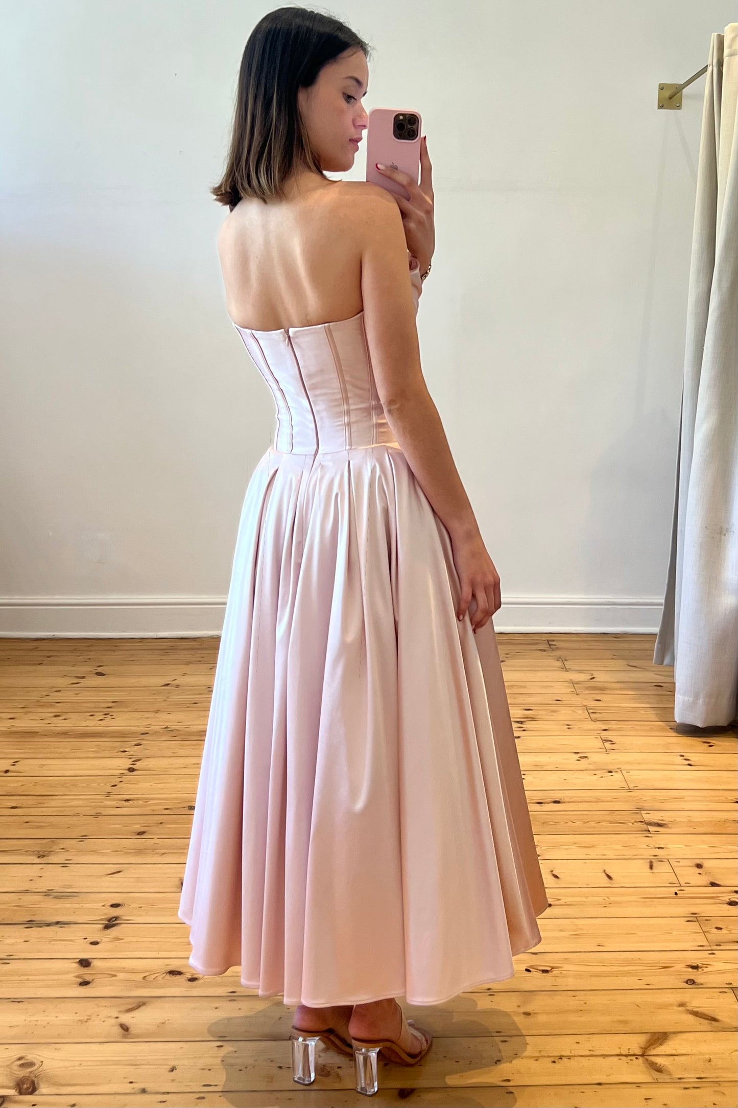 The Odette Midi Dress in Ballet Slipper