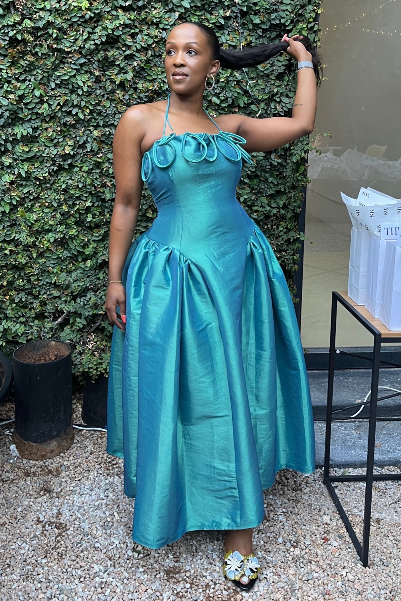 the meraki dress in teal