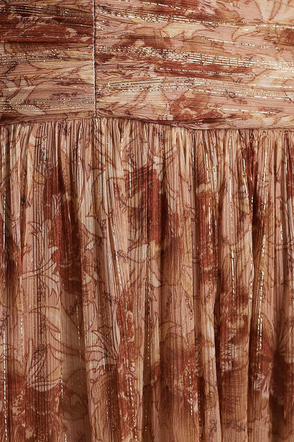 Detail shot of fabric showing print and fabric of Ines Dress