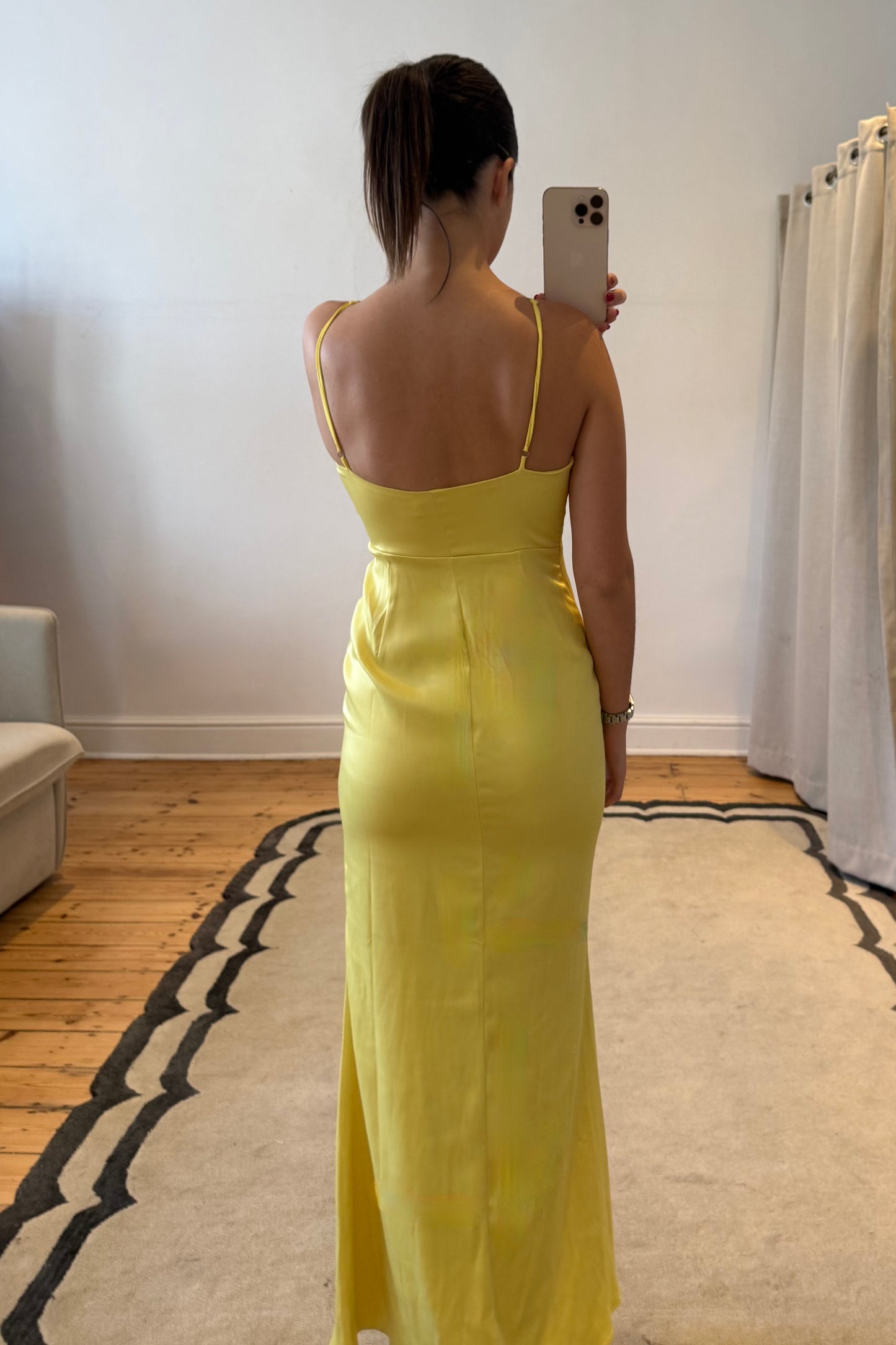 The Golden Hour Satin Midi Dress