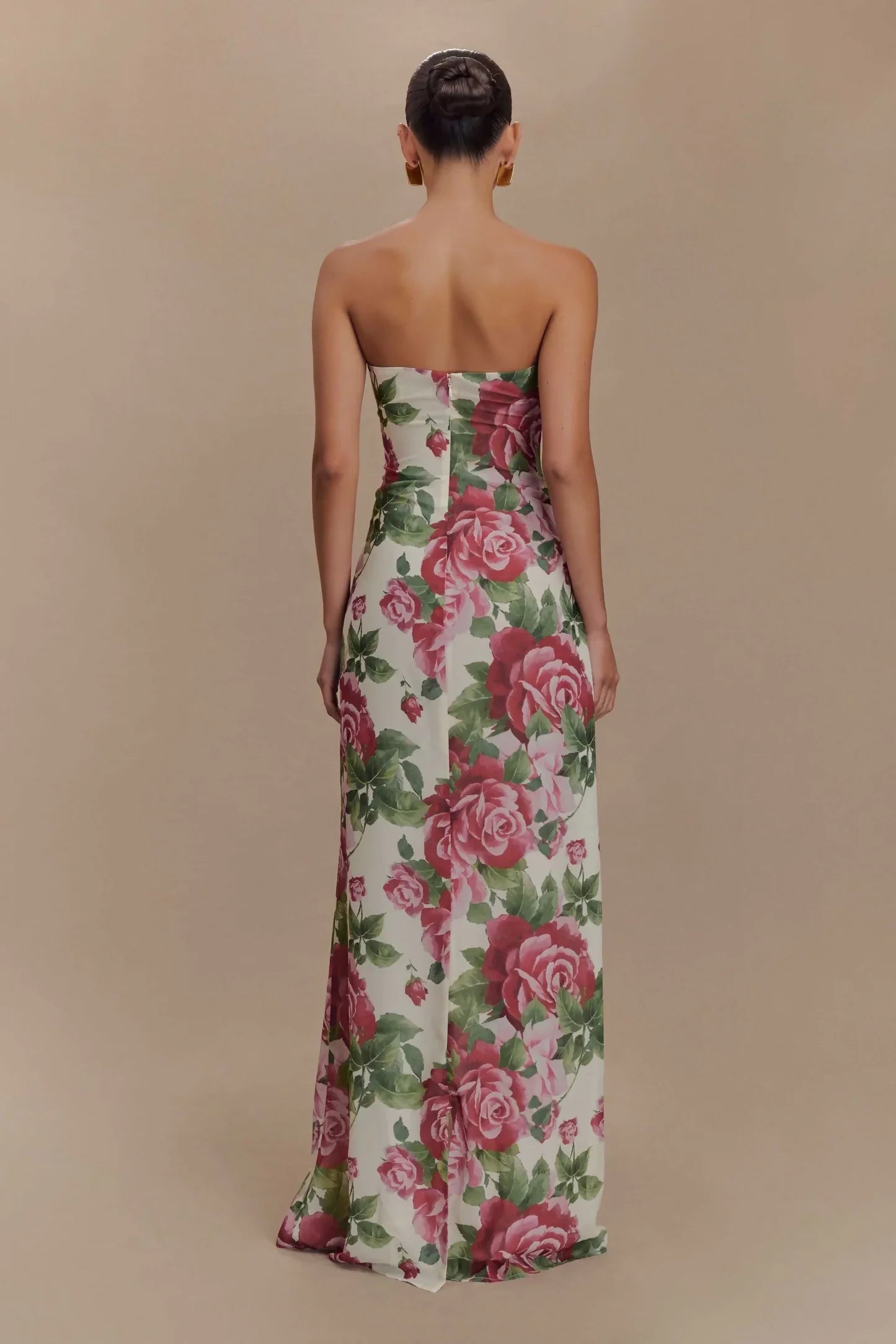Ella Strapless Chiffon Maxi Dress