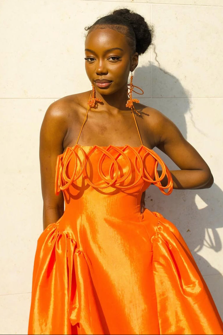 Meraki Midi Dress | Sunset | Desire Iyama Meraki Midi Dress | Sunset | Desire Iyama