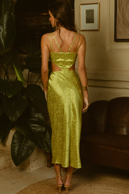 Giorgia Wasabi Midi Cut Out Dress - Resale