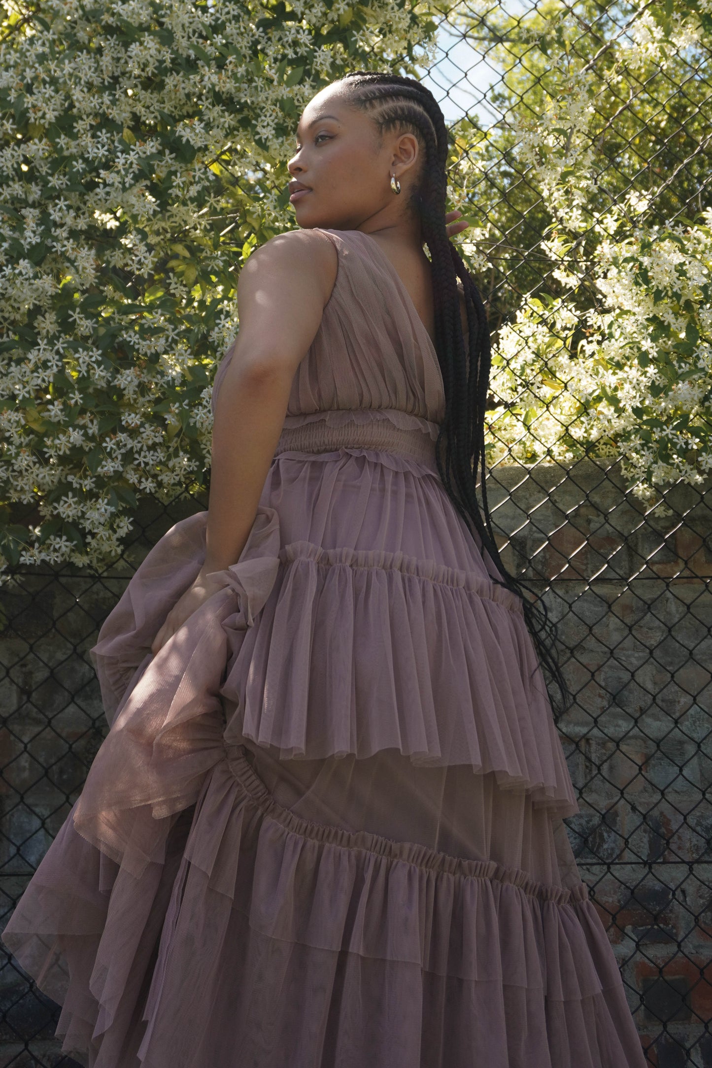 The Luna Maxi Dress in Taupe