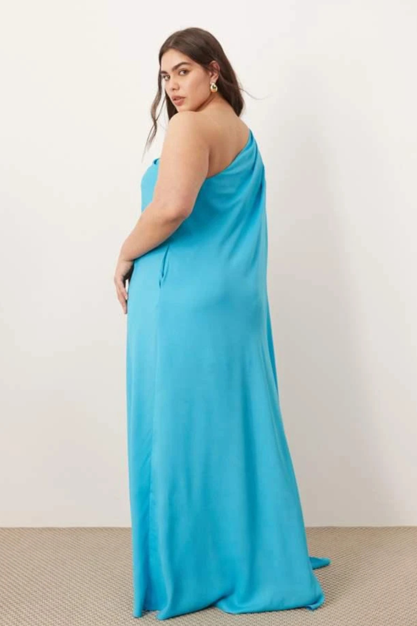 The Callista Spiral One Shoulder Dress