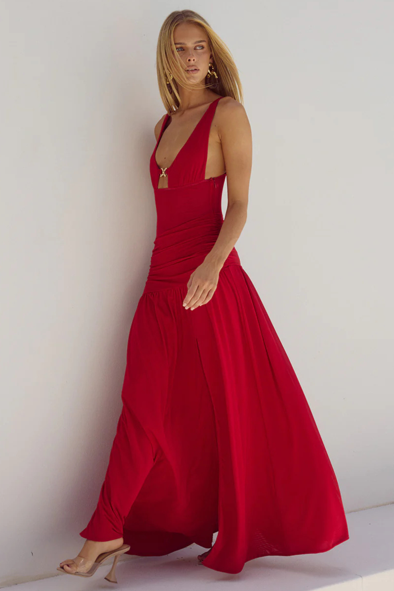 The Denver Maxi Dress in Red