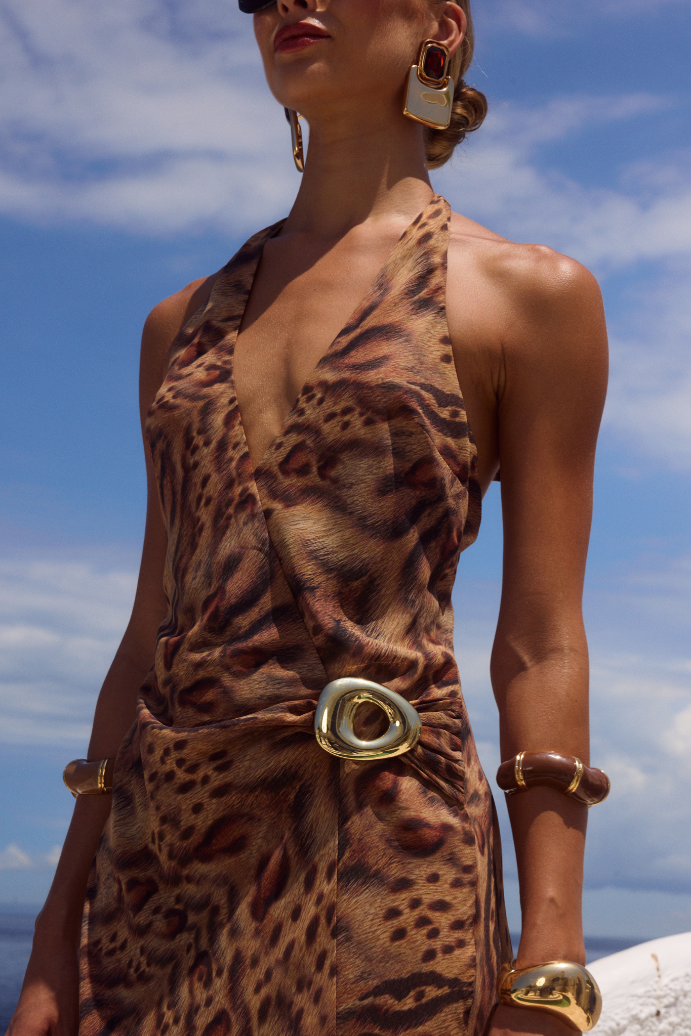 Mabella Halter Neck Maxi Dress