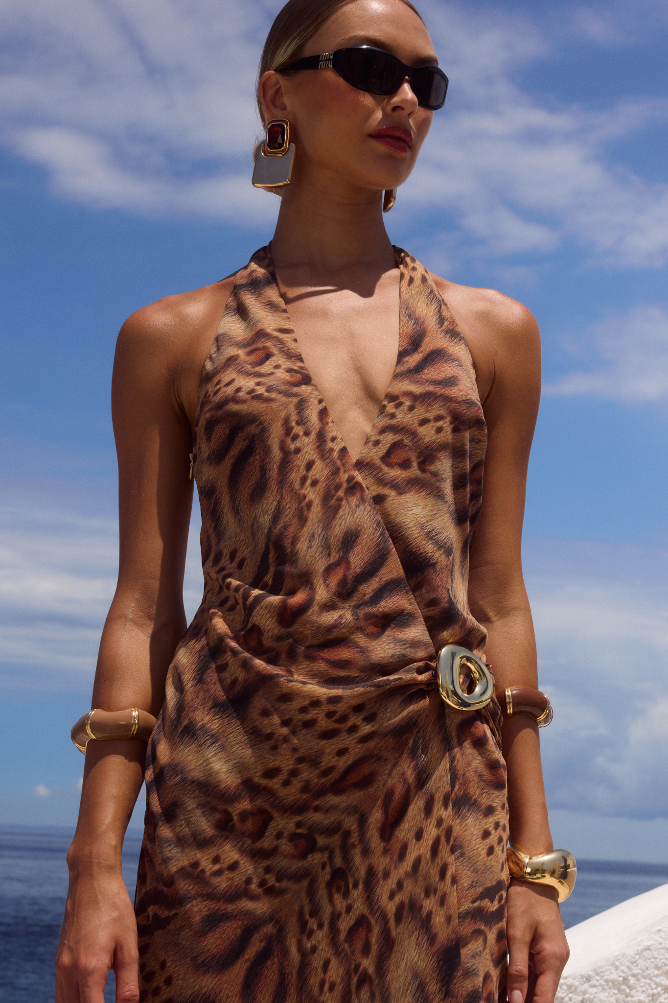 Mabella Halter Neck Maxi Dress