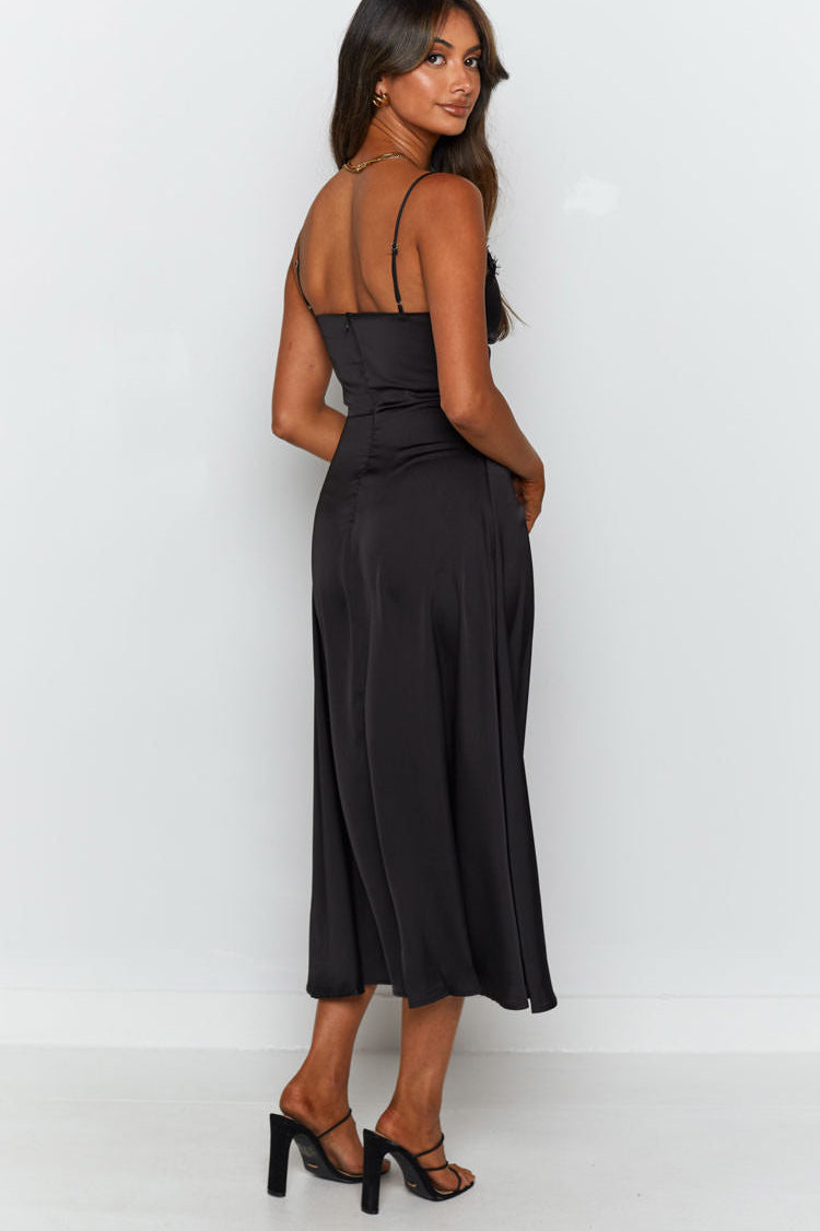 Zuri Black Lace Midi - Resale