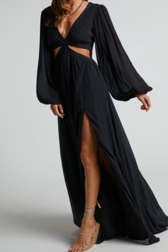 the verona dress in black