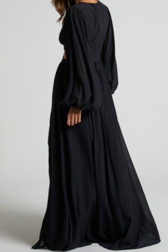 the verona dress in black