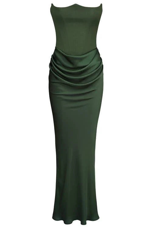 The Persephone Dress- Emerald Green