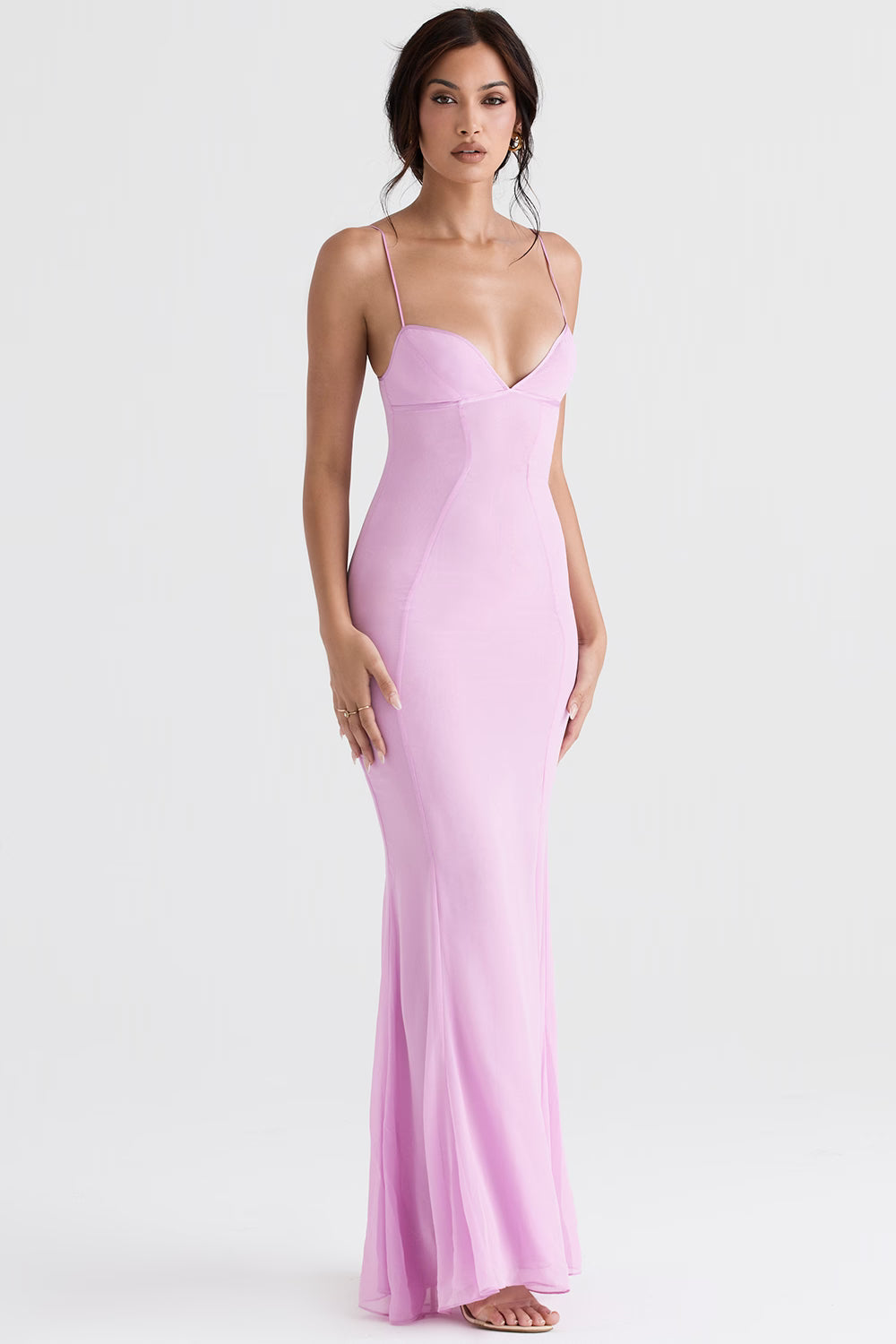 The Loren Pink Maxi Dress