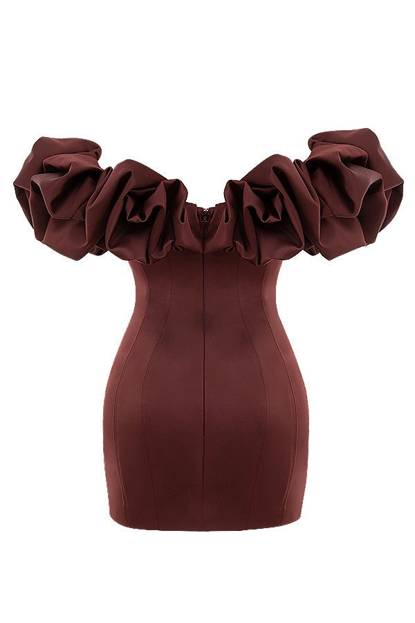 the bardot dress in wine