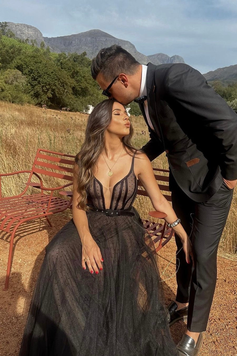 The Lucea Gown by Stephen Van Eeden – a dramatic black one-shoulder tulle gown perfect for formal occasions. Elegant, timeless, and available now.