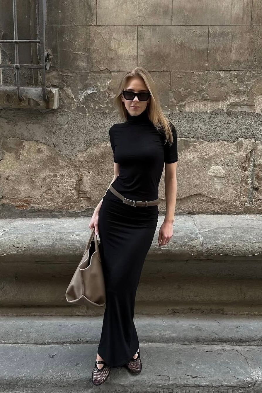 The Nova Dress in Black - Resale