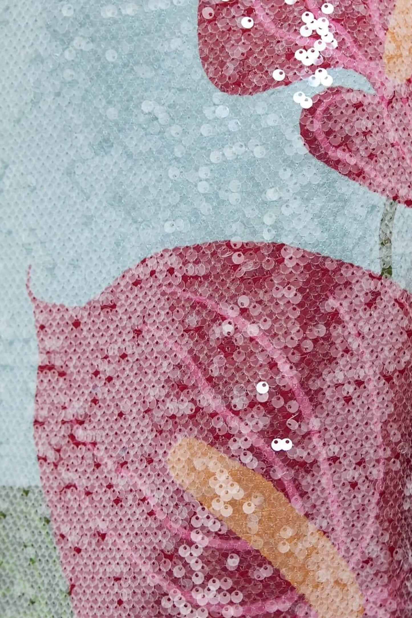 The Anthurium Printed Embellished Slip Dress