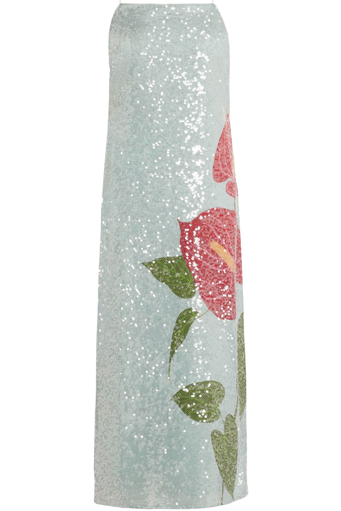 The Anthurium Printed Embellished Slip Dress