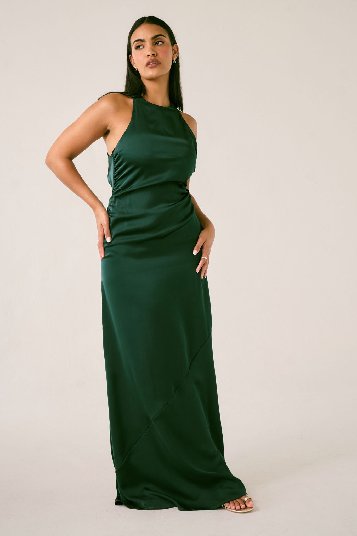 The Mirelle Maxi Dress in Emerald