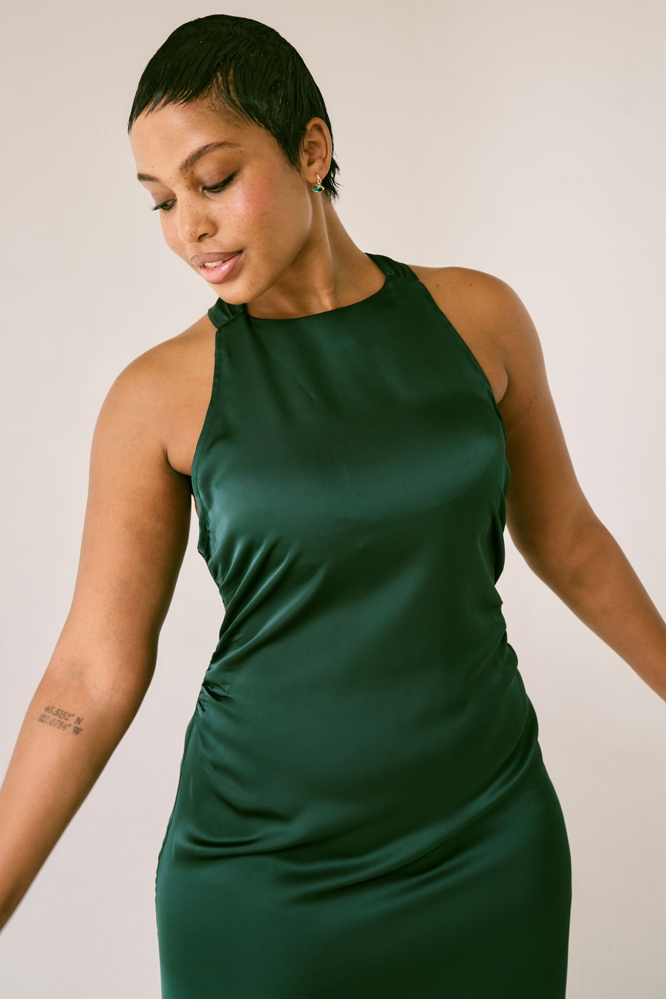 The Mirelle Maxi Dress in Emerald