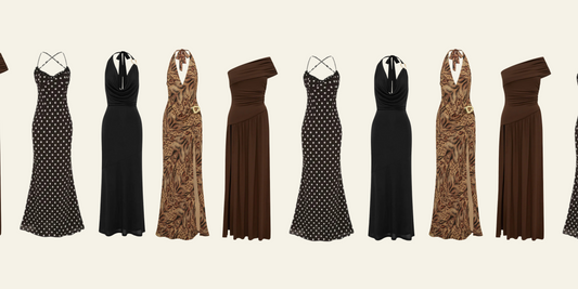 Selection of wedding guest dresses in different styles and colours available to rent from Style Rotate.